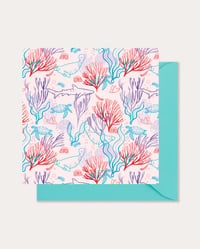 Image 1 of Coral Jungle Greetings Card