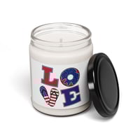 Image 2 of Patriotic "LOVE" Soy Candle — 9oz Americana Scented Jar for 4th of July & Gifts