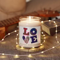 Image 3 of Patriotic "LOVE" Soy Candle — 9oz Americana Scented Jar for 4th of July & Gifts