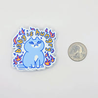 Image 3 of Baby Is Hungry - Cute Funny Cat Vinyl Sticker