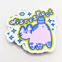 Image 1 of Disrespect - Cute Funny Cat Vinyl Sticker