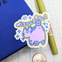 Image 2 of Disrespect - Cute Funny Cat Vinyl Sticker