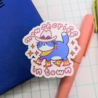 Image 2 of Mew Sheriff In Town - Cowboy Cat Funny Vinyl Sticker