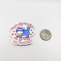 Image 3 of Mew Sheriff In Town - Cowboy Cat Funny Vinyl Sticker
