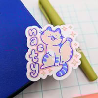 Image 2 of Nasty - Cute Funny Cat Vinyl Sticker
