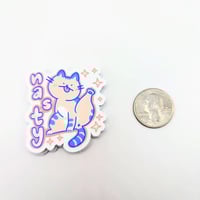 Image 3 of Nasty - Cute Funny Cat Vinyl Sticker