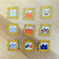 Image 2 of Framed Cat Portrait Vinyl Waterproof Sticker