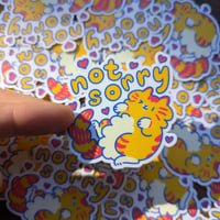 Not Sorry - Funny Cat Vinyl Sticker