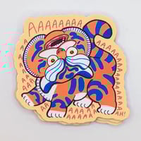Image 1 of Screaming Tiger  – Funny Asian-Inspired Vinyl Sticker
