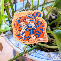 Image 3 of Screaming Tiger  – Funny Asian-Inspired Vinyl Sticker