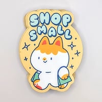 Image 1 of Shop Small - Support Small Business Cute Cat Vinyl Sticker 