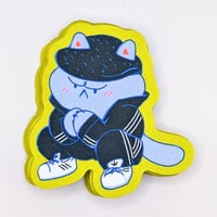 Image 1 of Slav Squat – Streetwear Hardbass Meme Cat Vinyl Sticker 
