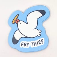 Image 1 of Fry Thief – Funny Seagull Vinyl Waterproof Sticker