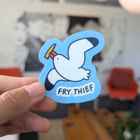 Image 3 of Fry Thief – Funny Seagull Vinyl Waterproof Sticker