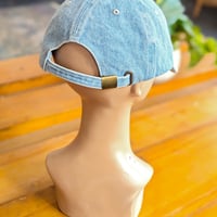 Image 2 of Just a Lil Guy - Denim Baseball Cap – Cute Embroidered Dog Dad