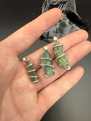 Sterling Wrapped Green Kyanite