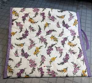 Image of Vintage Lilac Embroidered Zipper Bag A