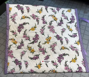 Image of Vintage Lilac Embroidered Zipper Bag B