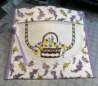 Image 1 of Vintage Lilac Embroidered Zipper Bag B