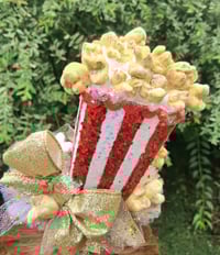 Image 3 of Red and Gold Popcorn themed Headpiece 