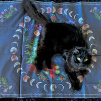 Image 2 of Moon Phases & Plant Tapestry (28.7 x 37.4 inches)