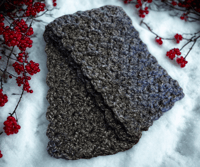 Image 1 of Scalloped Scarf - Charcoal