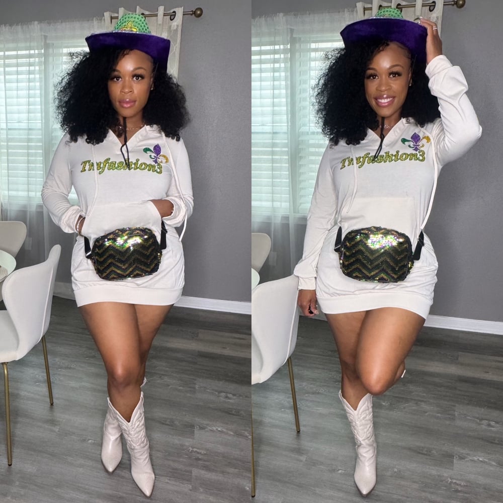 Image of TM3 Hoodie dress Mardi (Cream) 