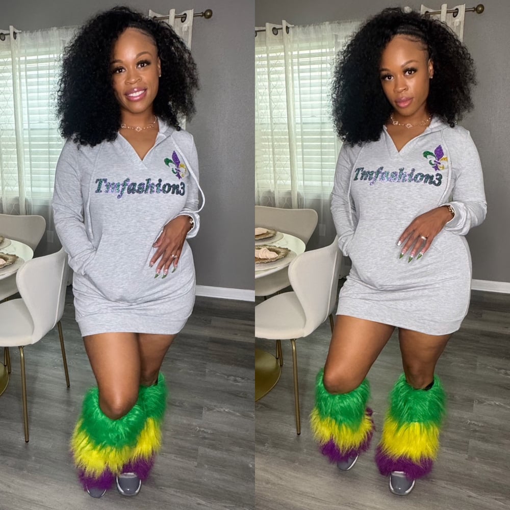 Image of TM3 Hoodie Dress Mardi (Grey) 