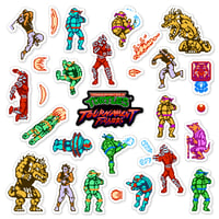 Image 1 of Teenage Mutant Ninja Turtles: Tournament Fighters NES Sticker/Magnet Sets (28 Pieces)