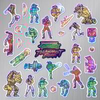 Image 4 of Teenage Mutant Ninja Turtles: Tournament Fighters NES Sticker/Magnet Sets (28 Pieces)