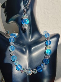 Image 2 of BLUE MYSTIC AURA AND SWAROVSKI BEADS SET