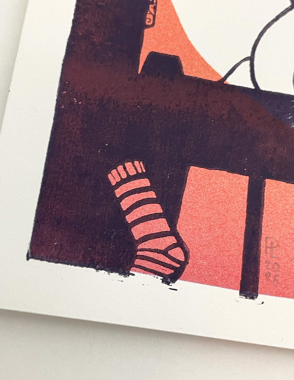 Image of "You Are My Sunshine" handmade woodcut art print