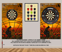 LEST WE FORGET THEMED DARTS BACKDROP WALL GRAPHIC - POLYPROPYLENE - 34" x 60"