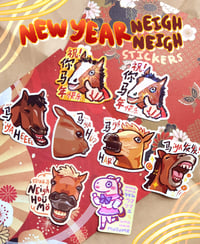 Image 1 of New Year Horse Meme Stickers