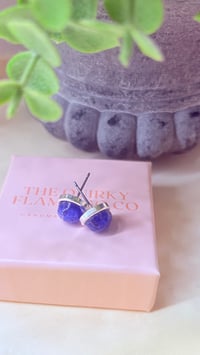 Blue Cornflower Petal Studs