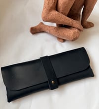 Image 2 of Leather Pouch – Glasses & Essentials Case Black