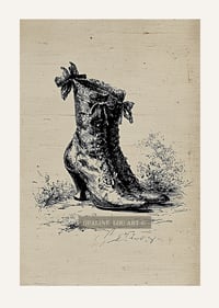 Image 2 of Lamina victoriana · Botines antiguos