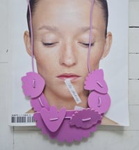 Image 2 of  p l e k s i  roza ROŽA .1 // necklace pink p l e x i g l a s s FLOWER .1