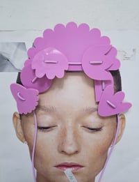 Image 1 of  p l e k s i  roza ROŽA .1 // necklace pink p l e x i g l a s s FLOWER .1