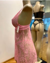 Image 2 of Pink Lace Babydoll Set