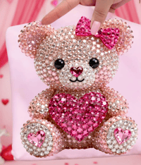 Image 2 of Valentines Day Pink Rhinestone Teddy