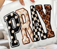 Crochet Christian Checkered Letters