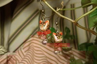 Image 3 of Ribbon cat earrings