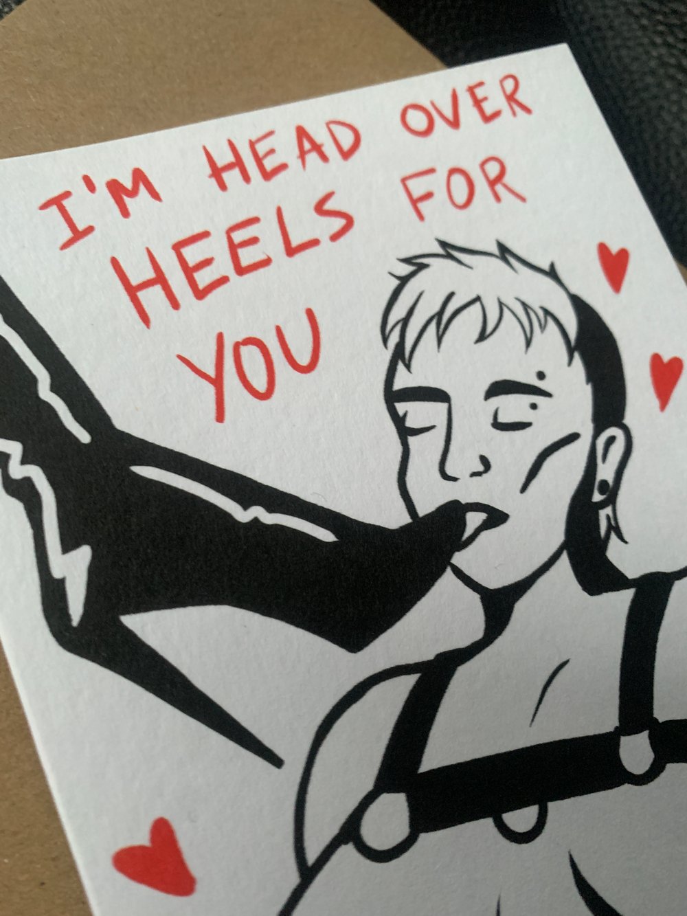 Head over heels valentines card 