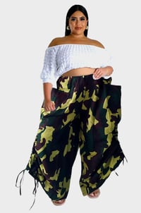 Camo drawstring pants