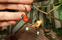 Image 2 of Cardinal family earrings