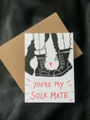Sole mate valentines card 