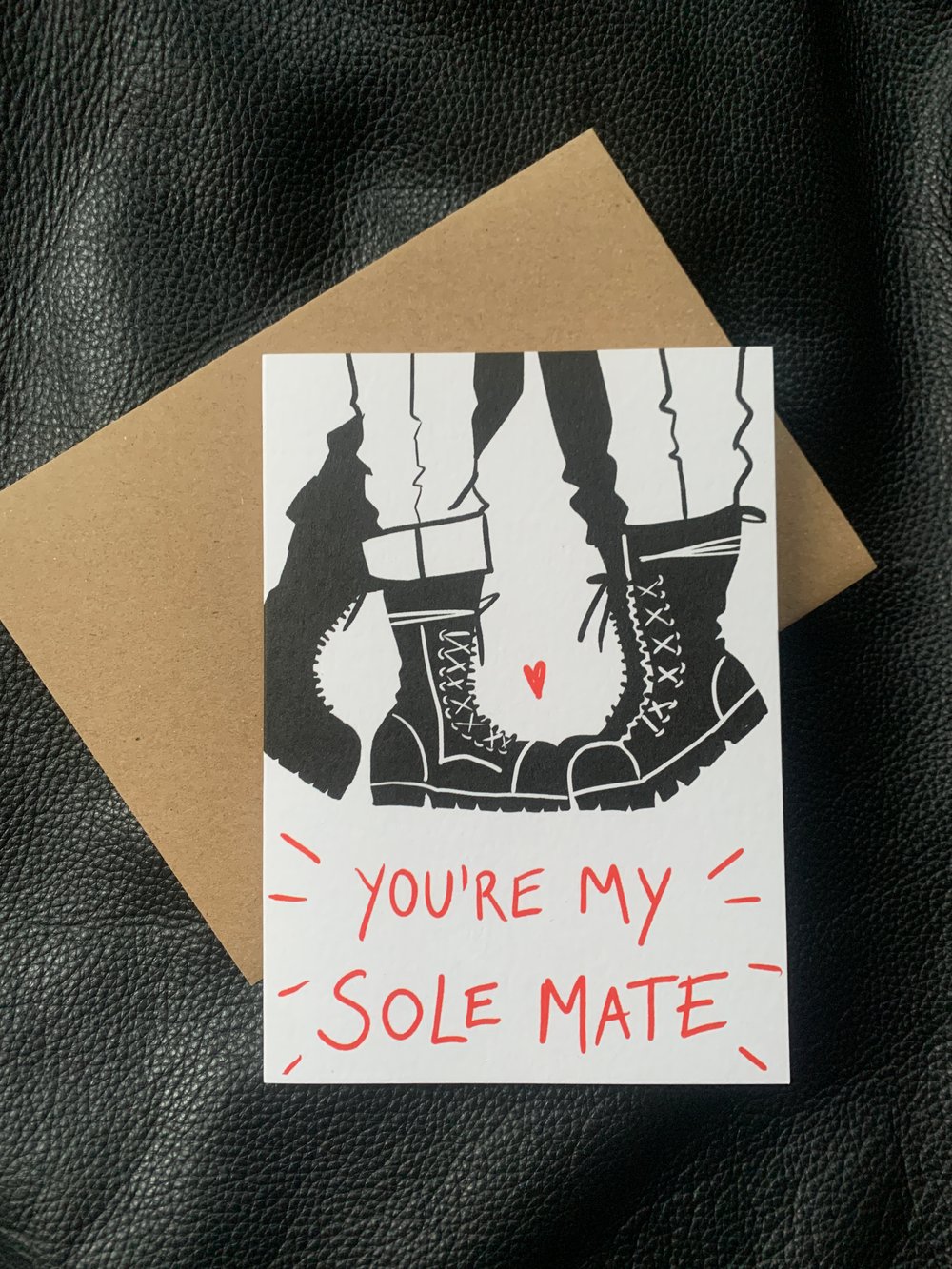 Sole mate valentines card 