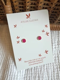 Boucles MARIE Rose vif