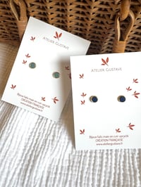 Boucles MARIE Bleu glacier / Marine